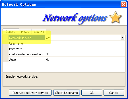 use network service step 2